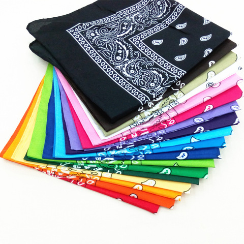 Unisex Men Women Cotton Bandana Hairband Mens Biker Sports Headwear Wrist Hairwrap Double Sided Head Wrap Scarf Handkerchief ► Photo 1/6