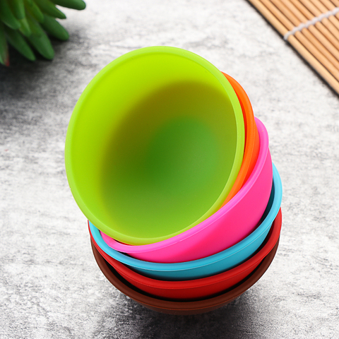 1Pcs Odorless Anti-Drop Silicone Facial Mask Bowl Mixing Kitchen Measuring Salt Sauce Sugar Butter Seasoning Bowl Home Supplies ► Photo 1/6