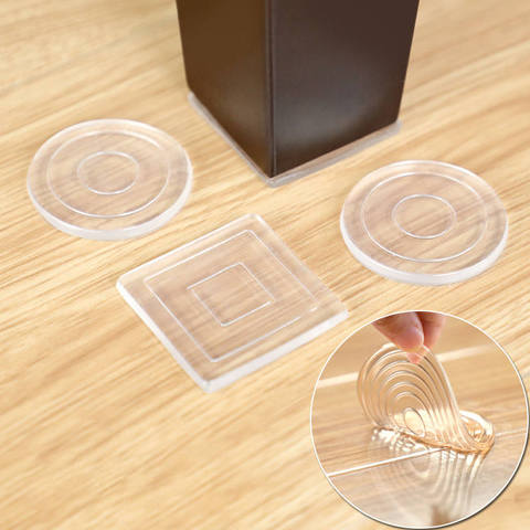 4/8PCs/Set Self-Adhesive Furniture Table Chair Leg Caps Protector Pads Furniture Cover Sofa Floor Non-Slip Doormat Sticky Pad ► Photo 1/6