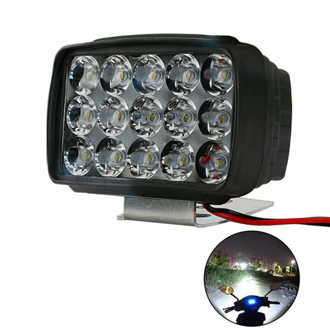 Motorcycle Headlight Spot Light 15 LED 1000LM Motos ATV UTV Scooter Lighting ► Photo 1/6