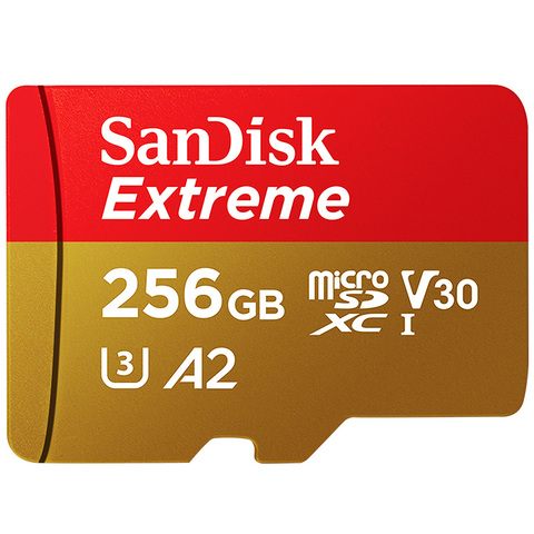 Free Shipping SanDisk Extreme Micro SD Card U3  A2 Memory Card 32GB 64GB 128GB 256GB TF Card for Camera Drone cartao de memoria ► Photo 1/6