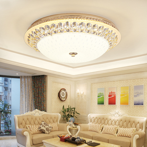 Modern LED Crystal  Ceiling Light Circular Golden Ceiling Lamp Luminarias Rotunda Light For Living Room Aisle Corridor Kitchen ► Photo 1/6