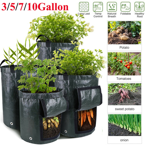 Potato Grow Container Bag Vegetable Patio Tomato Sack Planter Gardening Thicken Planting Pot Durable Seed Garden Tools ► Photo 1/6