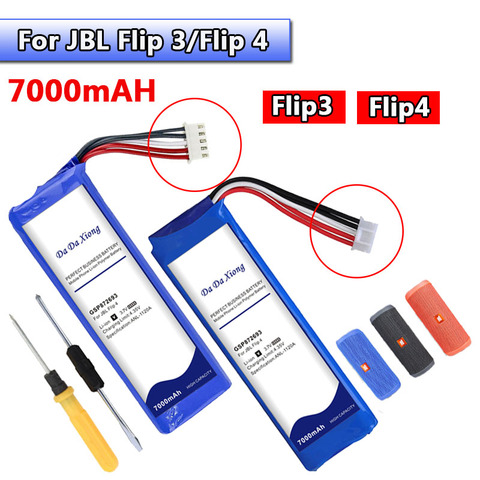 7000mAh GSP872693 Speaker Battery for JBL Flip 4 Flip4 Special Edition for JBL Flip 3 Flip3 GRAY GSP872693 P763098 03 ► Photo 1/1