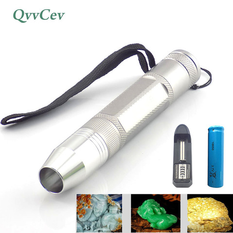 Mini Jewelry Jade Glare LED Flashlight Q5 Torch Flash lamp Lighting Stone Detection Identification High Power Yellow White Light ► Photo 1/6