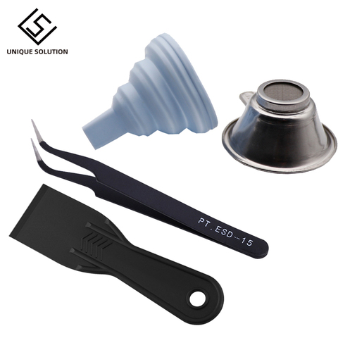 3D Printer parts Silicon Funnel+Metal UV Resin Filter Cup+tweezers+SLA Resin Special tool shovel for ANYCUBIC Photon DLP parts ► Photo 1/6