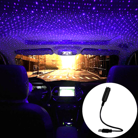 LED Car Roof Star Night Light Laser Projector Atmosphere Lamp USB Decorative Effects Stage Light Adjustable Multiple Party Light ► Photo 1/6