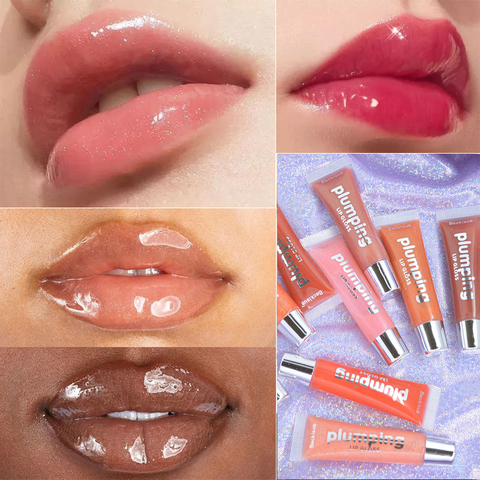 Glitter Plumping Lip Gloss Lip Plumper Makeup Moisturizing Nutritious Liquid Lipstick Volume Clear Lip Gloss Make Up Lipgloss ► Photo 1/6