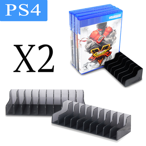 2 Pcs For PS4 PRO Slim Console Game Card Disk Box Storage Stand Holder Accessories For Play Station 4 CD Disks Card Holder ► Photo 1/6