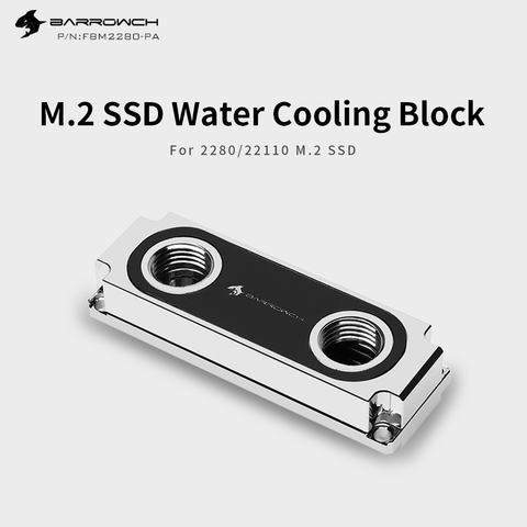 Barrowch M2 solid state memory cooler SSD 2280/22110 Computer radiator assembly PC water cooling Double-Sided Chip Hard Drive ► Photo 1/5