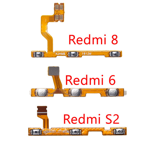 For XiaoMi Redmi 6 8 S2 Power On Off Button Volume Switch Key Control Flex Cable Ribbon ► Photo 1/4