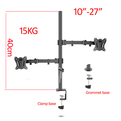 (40cm) DL-T902-240II Full Motion Dual Monitor desktop stand Holder 10