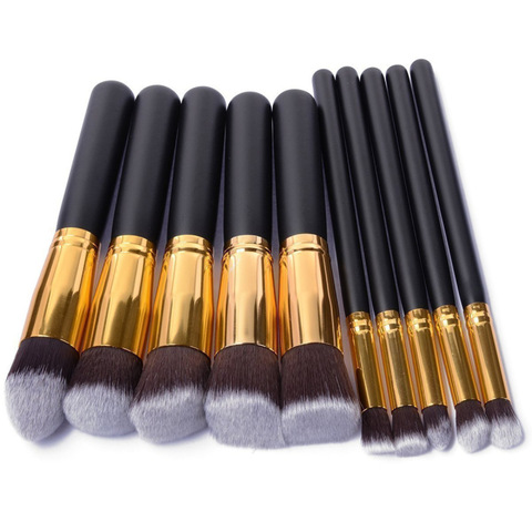 2022 New Arrive 10 Pcs Makeup Brush Set Soft Synthetic Hair Cosmetics Foundation Powder Blending Blush Lady Beauty Makeup Tools ► Photo 1/6