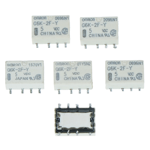 5PCS SMD G6K-2F-Y Signal Relay 8PIN For Omron Relay DC 5V 10*6.5*5mm ► Photo 1/4