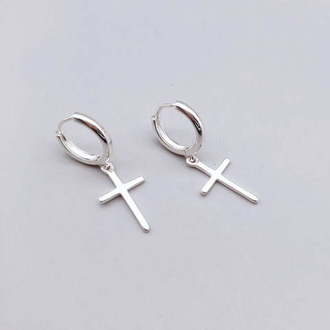 s925 sterling silver jewelry with cross religious earrings hypoallergenic earrings for fashion women party gifts wholesale ► Photo 1/6