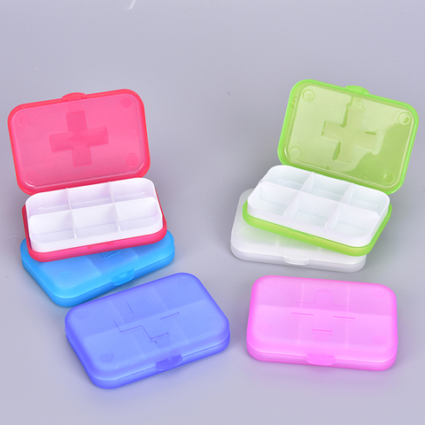 4/6 Slots Portable Pill Cases Moisture-proof Pill Box Travel Dispen Storage Container Colorful Drug Dispenser Packing Container ► Photo 1/6