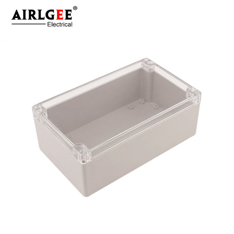 200 * 120 * 75mm transparent cover fiber optic box waterproof junction box electronic distribution box gray plastic shell ► Photo 1/5