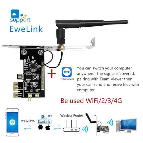 EweLink Mini PC Remote Control Turn On/OFF Switch Boot Card Relay Module Restart Switch for PCI-e Desktop ► Photo 1/4