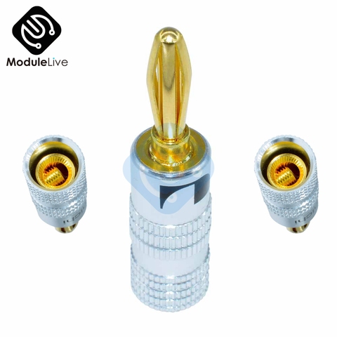 24K Gold Plated For Nakamichi Speaker Banana Plug Pure Copper Audio Jack Audio Connector Sound Connector Intermediate Tools ► Photo 1/6