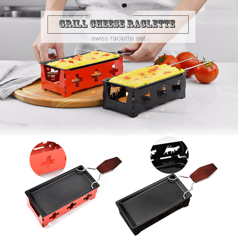Grill Cheese Raclette Set Non-stick Griller Mini BBQ Cheese Board Baked Cheese Oven Iron Swiss Cheese Melter Pan Tray ► Photo 1/6