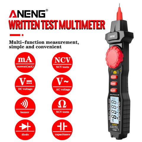 ANENG A3004 Multimeter Pen Type Meter 4000 Counts Non Contact AC/DC Voltage Resistance Capacitance Diode Continuity Tester Tool ► Photo 1/6