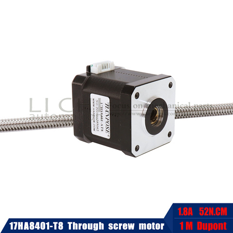 NEMA17  42 Motor 2-phase 150MM linear 17HA8401-T8*2   screw stepper motor trapezoid screw reciprocating expansion ► Photo 1/6