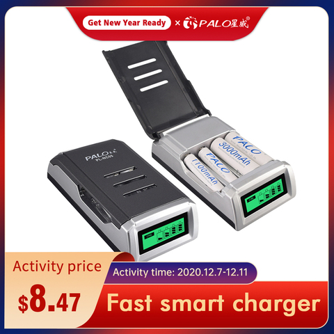 LCD Display With 4 Slots Smart Intelligent Battery Charger For AA / AAA NiCd NiMh Rechargeable Batteries ► Photo 1/6