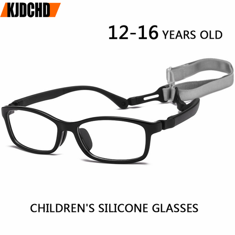 New Children Silicone Glasses Frame TR90 Prescription Eyeglasses Flexible  Kids Optical Glasses Used For 12-16 Years Old ► Photo 1/6