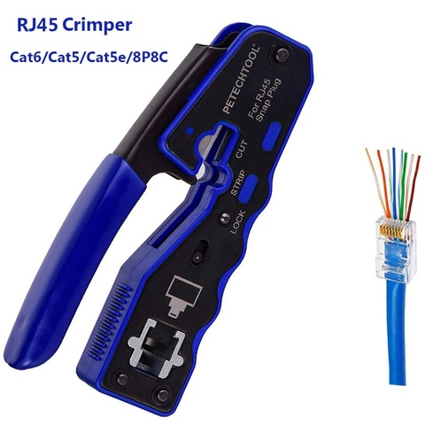 Rj45 Tool Network Crimper Cable Stripping Plier Stripper for Rj45 Cat6 Cat5E Cat5 Rj11 Rj12 Connector ► Photo 1/6