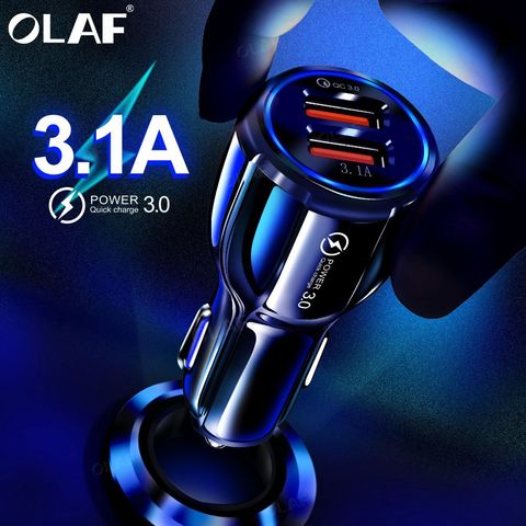 Olaf Car USB Charger Quick Charge 3.0 2.0 Mobile Phone Charger 2 Port USB Fast Car Charger for iPhone Samsung Tablet Car-Charger ► Photo 1/6