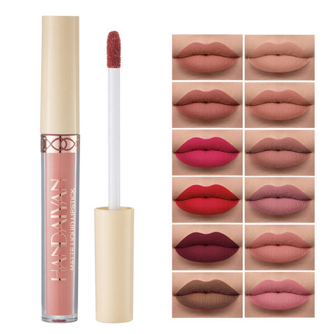 HANDAIYAN Lipstick Nude 12 Colors Lipgloss Set Natural Moisturizer Waterproof Matte Makeup Lip Stick Maquiagem Lips Make Up ► Photo 1/6