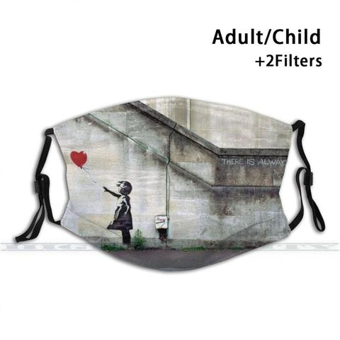 Girl With A Balloon - A Copy Of The Famous Work Of The Street Artist Banksy 3d Print Reusable Mouth Mask Washable ► Photo 1/6