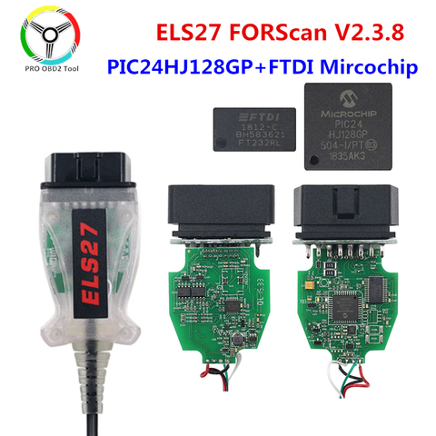 ELS27 FORScan V2.3.8 OBD2 Scanner PIC24HJ128GP FTDI Mircochip ELS 27 Multi Language ELS27 for Ford/Mazda/Lincoln/Mercury ► Photo 1/6