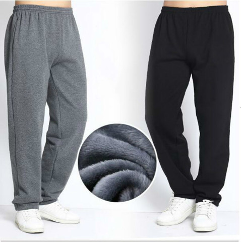 7XL Men Winter Sweatpants Warm Fleece Thick Pants Loose Elastic Waist Pants Cotton Casual Mens Pants Trousers Plus Size 5XL 6XL ► Photo 1/6