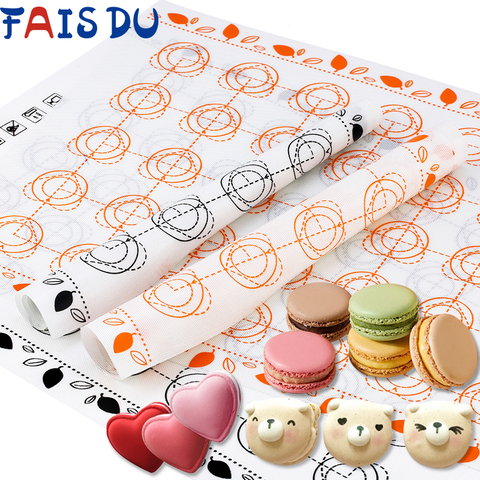 Silicone Baking Mat Fondant Bakeware Macaron Oven Home Non Stick Baking Tools For Cakes Pastry Tools Sheet Dough Roll Mats Pad ► Photo 1/6