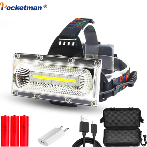 40000Lms COB LED Headlamp Repair Light Head Lamp USB Rechargeable Waterproof Headlight 18650 Battery Fishing Light ► Photo 1/6