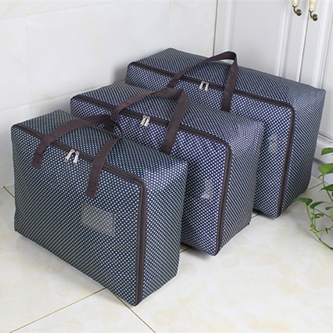 New Thicken Storage Bag Pure Color Storage Bag Quilt Organizer Clothes Organizer Luggage Bags Zipper Storage Package Travel Camp ► Photo 1/6