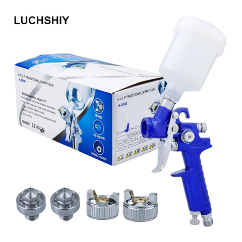 Electric Tools H-2000 HVLP Spray Guns Mini Airbrush For Modeling Paint Spray Guns 0.8/1.0mm Nozzle Airbrushes Car Painting Tools ► Photo 1/6