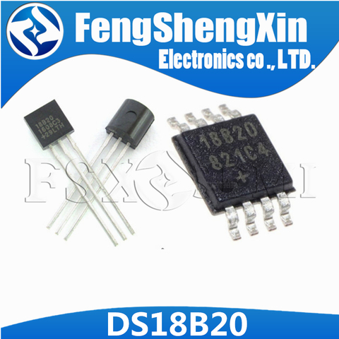 5PCS DS18B20 Temperature Sensor IC Thermometer 18B20 TO-92 New DS18B20U MSOP-8 ► Photo 1/2