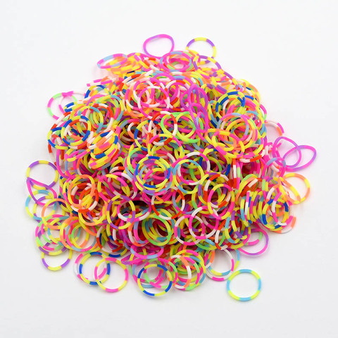 600 Pcs Elastic Rubber Loom Bands Kids Weaving Bracelet Toys Rainbow Rubber Girl Braid Plaits Accessories Children'S Goods Gifts ► Photo 1/6