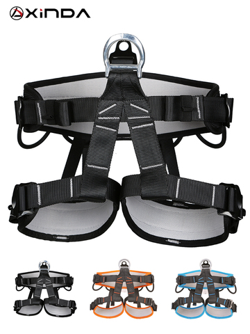 XINDA Camping Outdoor Hiking Rock Climb Half Body Waist Support Safety Belt  Wider Harness for Mountaineering Aerial Equipment ► Photo 1/6