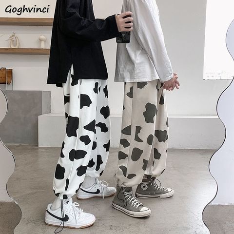 Casual Pants Women Cow Pattern Harem Trousers Hip Pop Street Harajuku BF Unisex Printed All-match Loose Leisure Ulzzang Vintage ► Photo 1/6