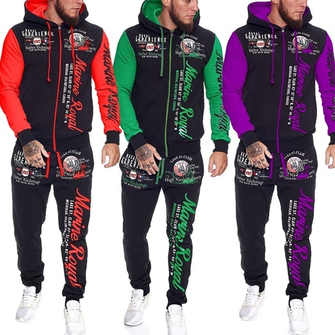 ZOGAA 2022 Men's Sets Clothes Hoodies and Pants 2 Piece Set Warm Ladies Printed Mens Outfits Matching Suit Man Tracksuit ► Photo 1/6