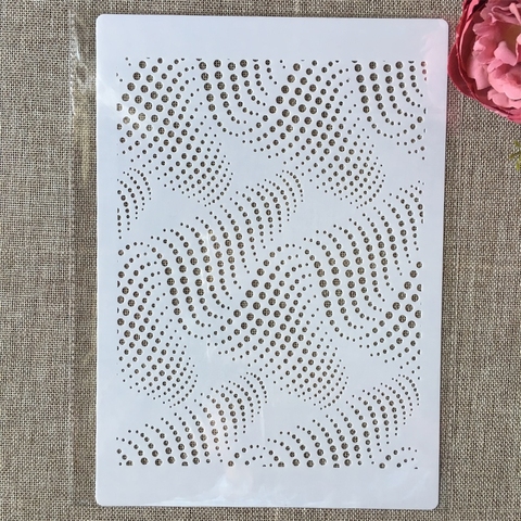 A4 29cm 3D Wavy Dot Texture DIY Layering Stencils Wall Painting Scrapbook Coloring Embossing Album Decorative Template ► Photo 1/1
