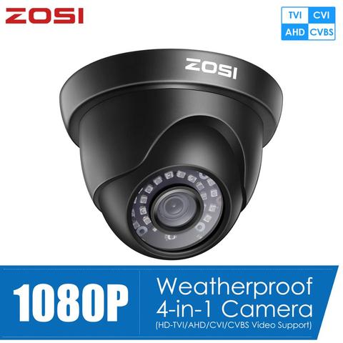 ZOSI 1080P TVI CVI AHD CVBS 4-in-1 Video Surveillance Dome Camera HD Weatherproof Home CCTV Security Camera System ► Photo 1/6