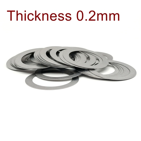 Thickness 0.2mm Stainless steel Flat Washer Ultra thin gasket  High precision Adjusting gasket M3-M50 Thin shim SUS304 ► Photo 1/6