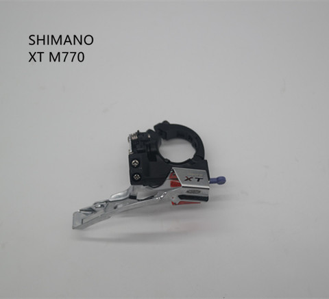 SHIMANO DEORE XT FD M770 front derailleur low clamp push switch MTB bike mountain bike parts 3x9 speed ► Photo 1/1