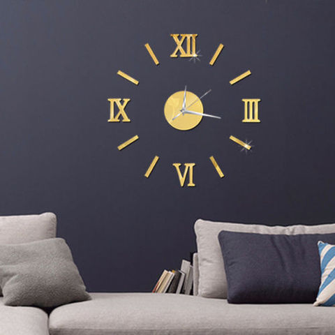 Diy 3d Decorative Wall Sticker, Decorative Wall Clocks For Living Room