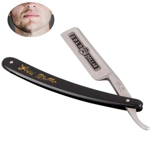 Gold Dollar 66 Classic Steel Straight Edge Salon Barber Shaving Razor Shaver Vintage Manual Shaver Best Gift for Dad Husband Men ► Photo 1/5