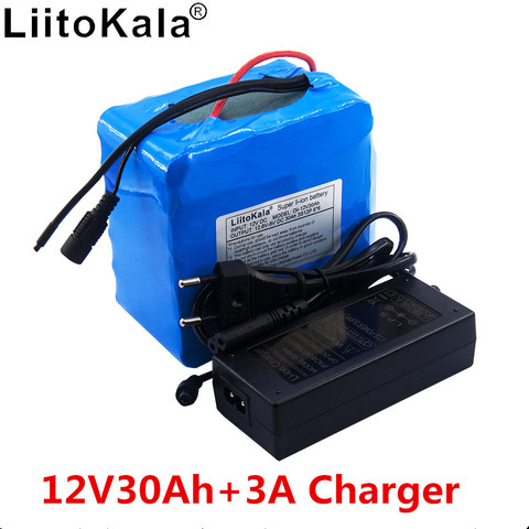 12v lithium battery 30ah high current large capacity 30,000 mAh xenon lamp motor mobile backup battery ► Photo 1/6